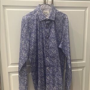 Ted Baker Blue and White Patterned Shirt. Excellent condition